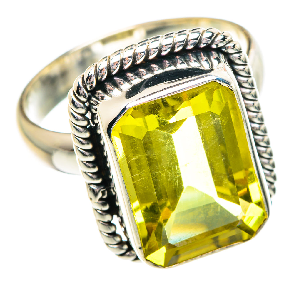 Lemon Quartz Rings handcrafted by Ana Silver Co - RING84262