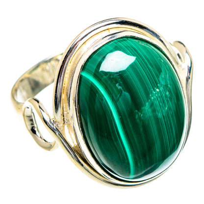 Malachite Rings handcrafted by Ana Silver Co - RING84276
