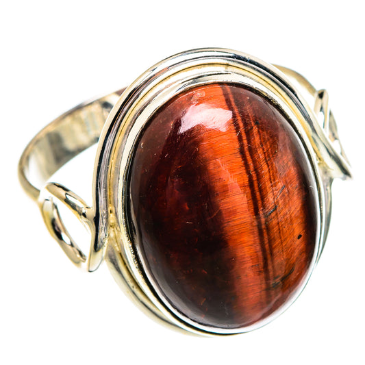 Red Tiger Eye Rings handcrafted by Ana Silver Co - RING84280