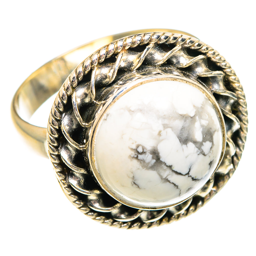 Howlite Rings handcrafted by Ana Silver Co - RING84297