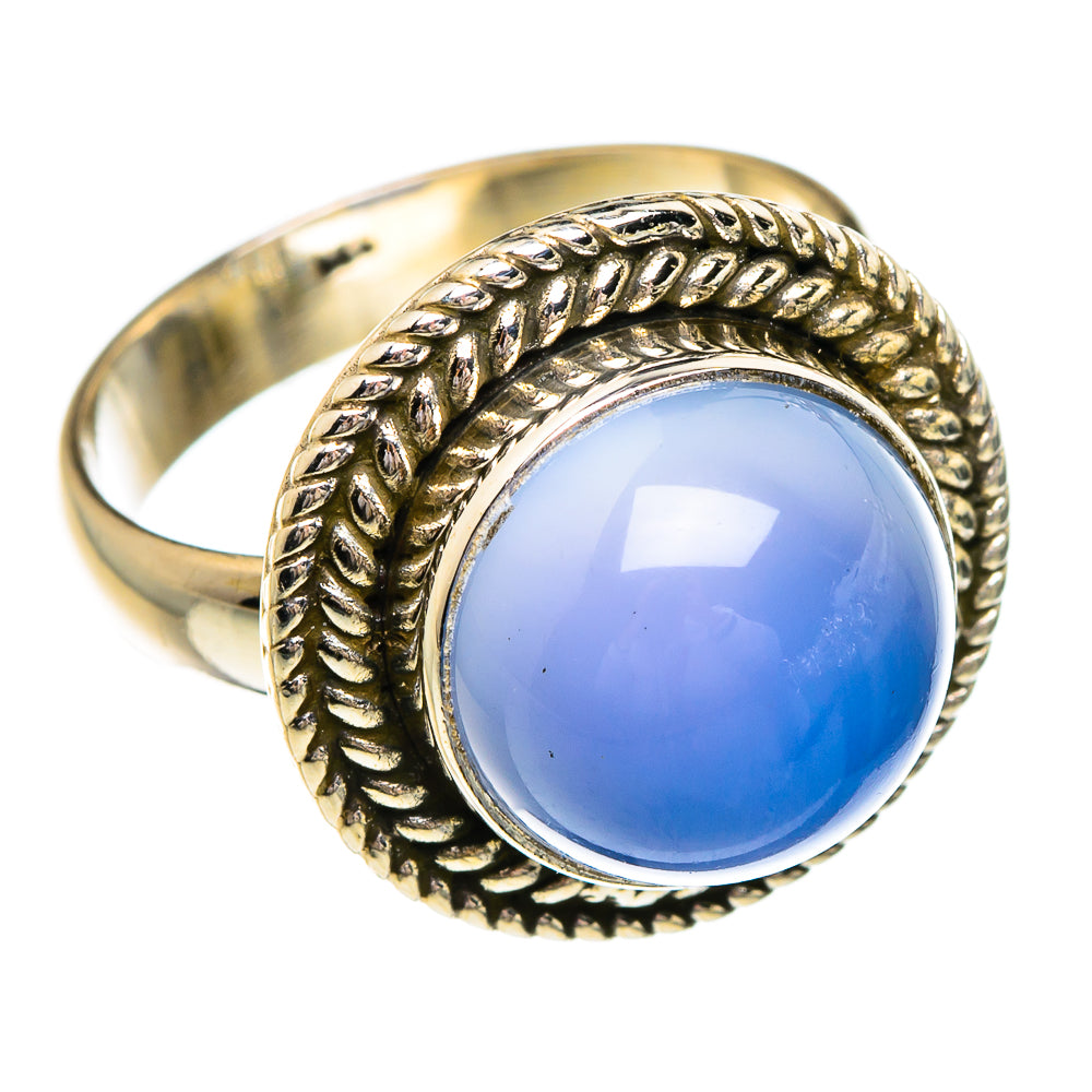 Aqua Chalcedony Rings handcrafted by Ana Silver Co - RING84307