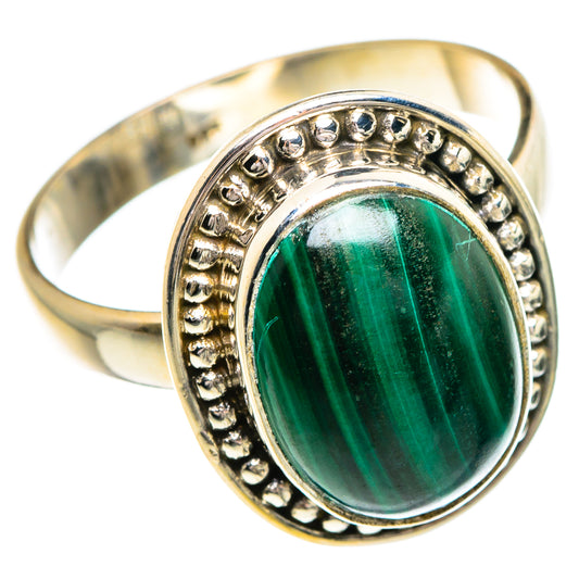 Malachite Rings handcrafted by Ana Silver Co - RING84309