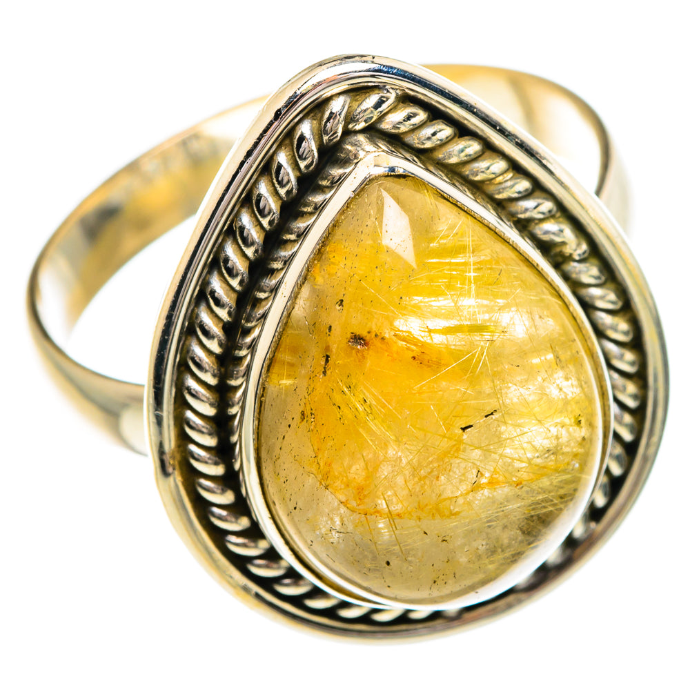 Rutilated Quartz Rings handcrafted by Ana Silver Co - RING84332