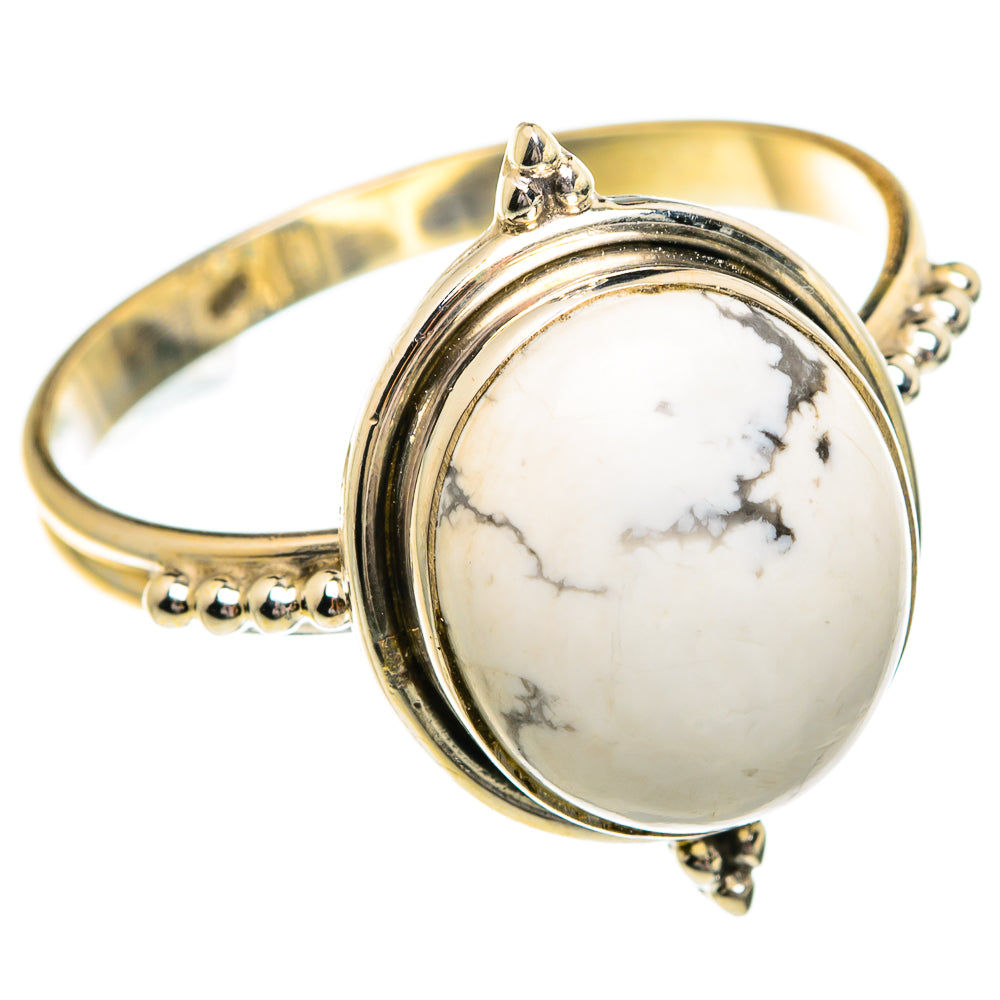 Howlite Rings handcrafted by Ana Silver Co - RING84338