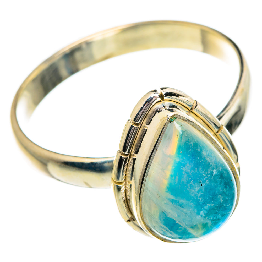 Rainbow Moonstone Rings handcrafted by Ana Silver Co - RING84352