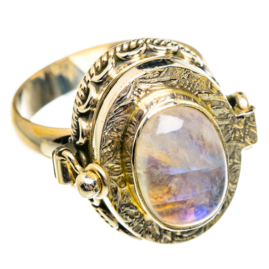 Rainbow Moonstone Rings handcrafted by Ana Silver Co - RING84379