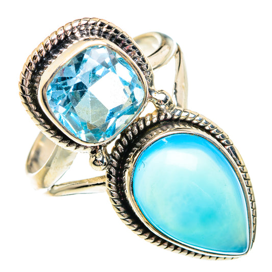 Aqua Chalcedony Rings handcrafted by Ana Silver Co - RING84384