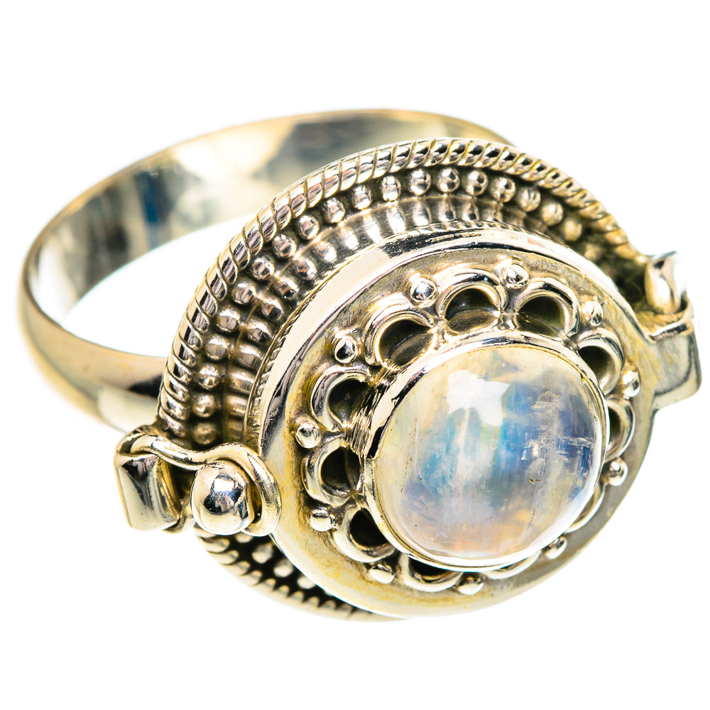 Rainbow Moonstone Rings handcrafted by Ana Silver Co - RING84401