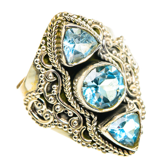 Blue Topaz Rings handcrafted by Ana Silver Co - RING84412