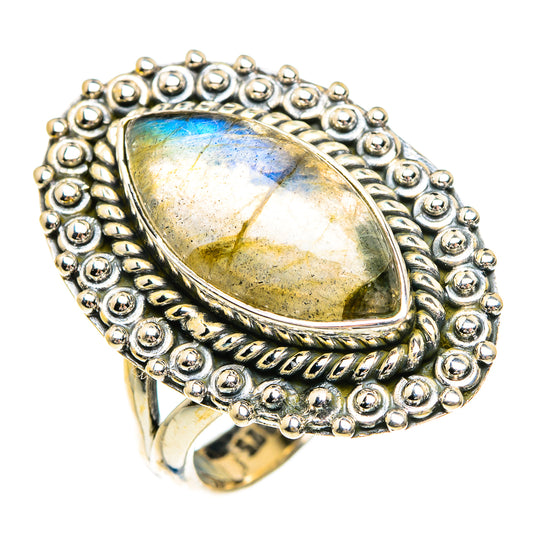 Labradorite Rings handcrafted by Ana Silver Co - RING84415