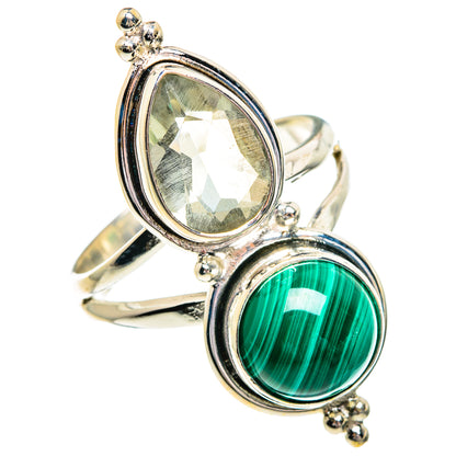 Malachite Rings handcrafted by Ana Silver Co - RING84416