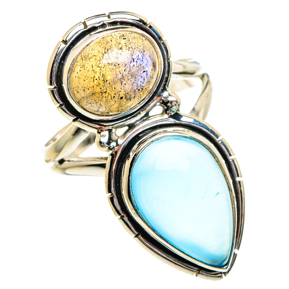 Aqua Chalcedony Rings handcrafted by Ana Silver Co - RING84433