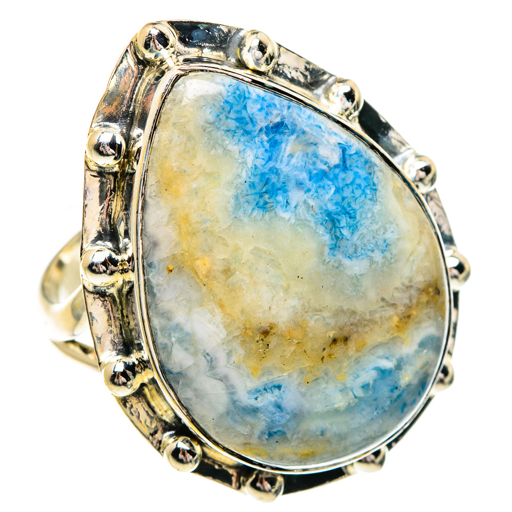 Blue Scheelite Rings handcrafted by Ana Silver Co - RING84435