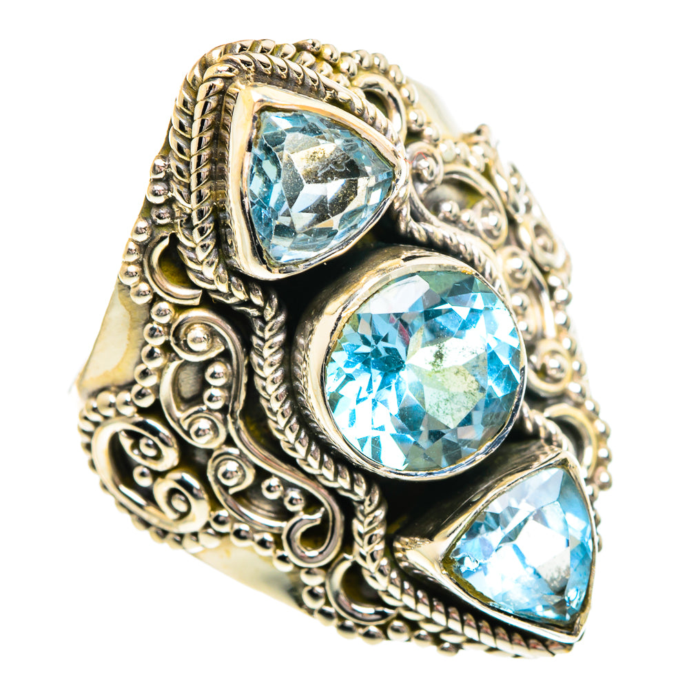 Blue Topaz Rings handcrafted by Ana Silver Co - RING84436