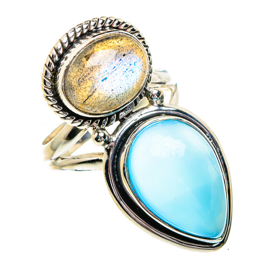 Aqua Chalcedony Rings handcrafted by Ana Silver Co - RING84447