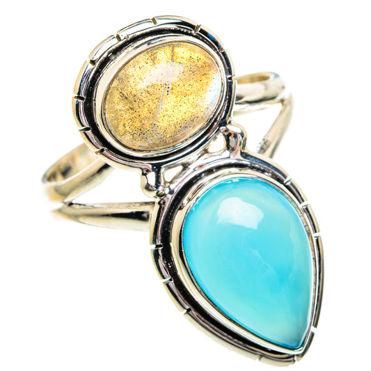 Aqua Chalcedony Rings handcrafted by Ana Silver Co - RING84457