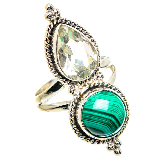 Malachite Rings handcrafted by Ana Silver Co - RING84458