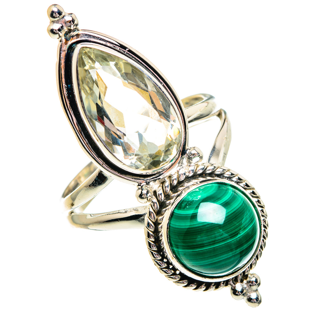 Malachite Rings handcrafted by Ana Silver Co - RING84459