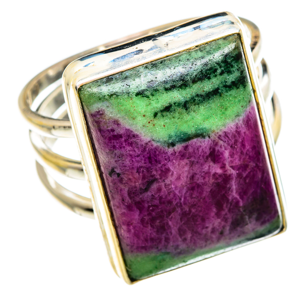 Ruby Zoisite Rings handcrafted by Ana Silver Co - RING84474