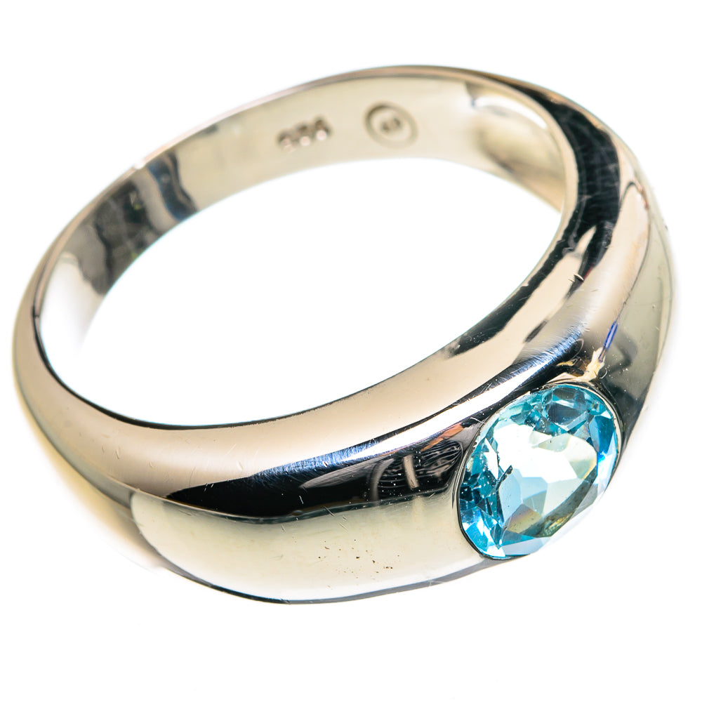 Blue Topaz Rings handcrafted by Ana Silver Co - RING84476 - Photo 2