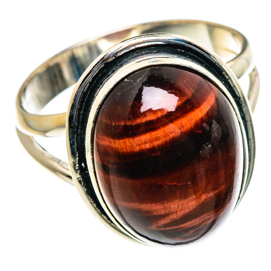 Red Tiger Eye Rings handcrafted by Ana Silver Co - RING84486
