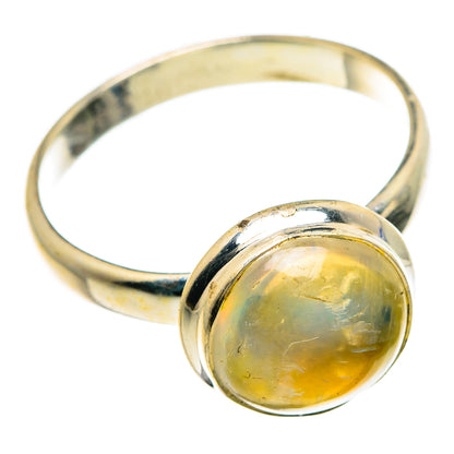 Yellow Moonstone Rings handcrafted by Ana Silver Co - RING84508