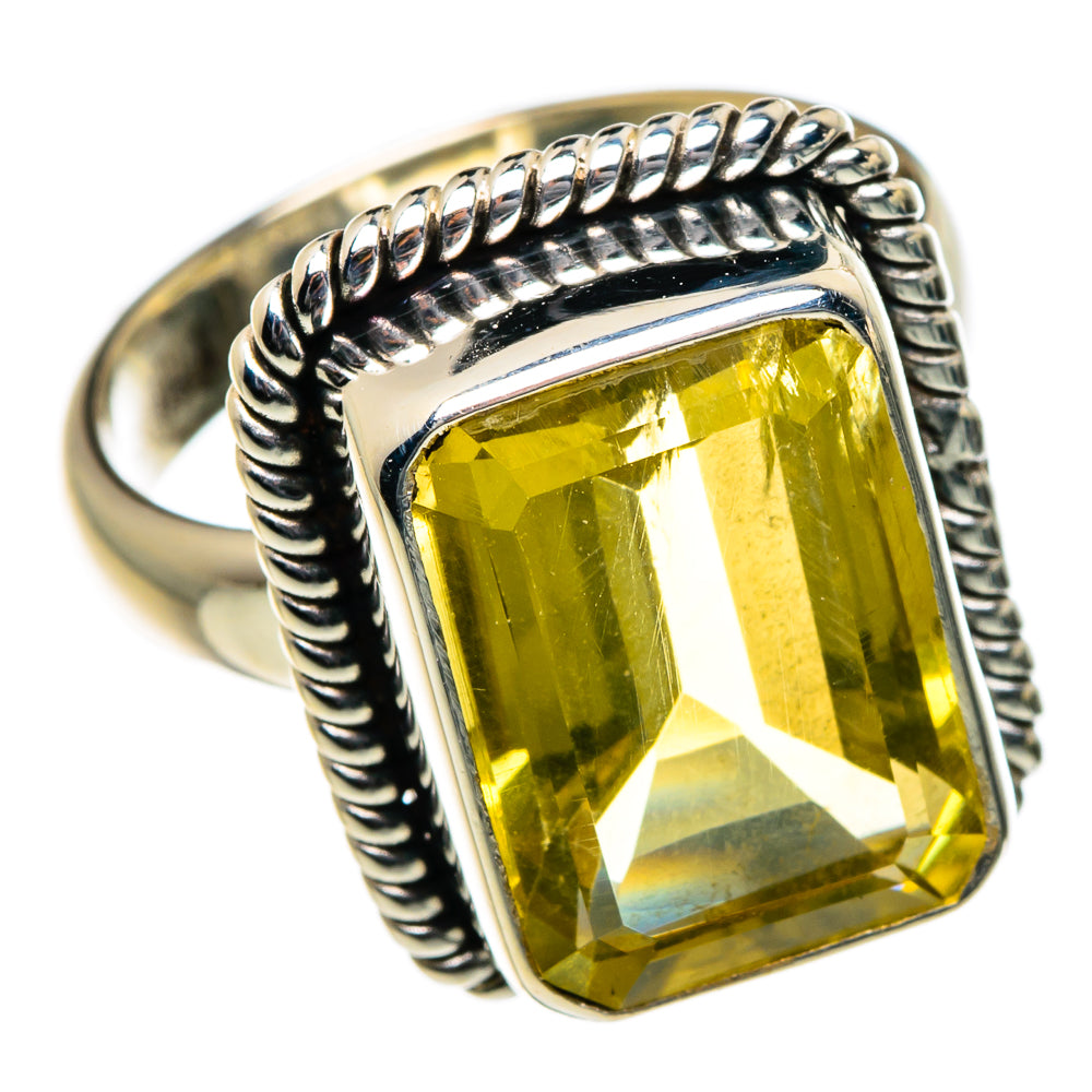 Lemon Quartz Rings handcrafted by Ana Silver Co - RING84509