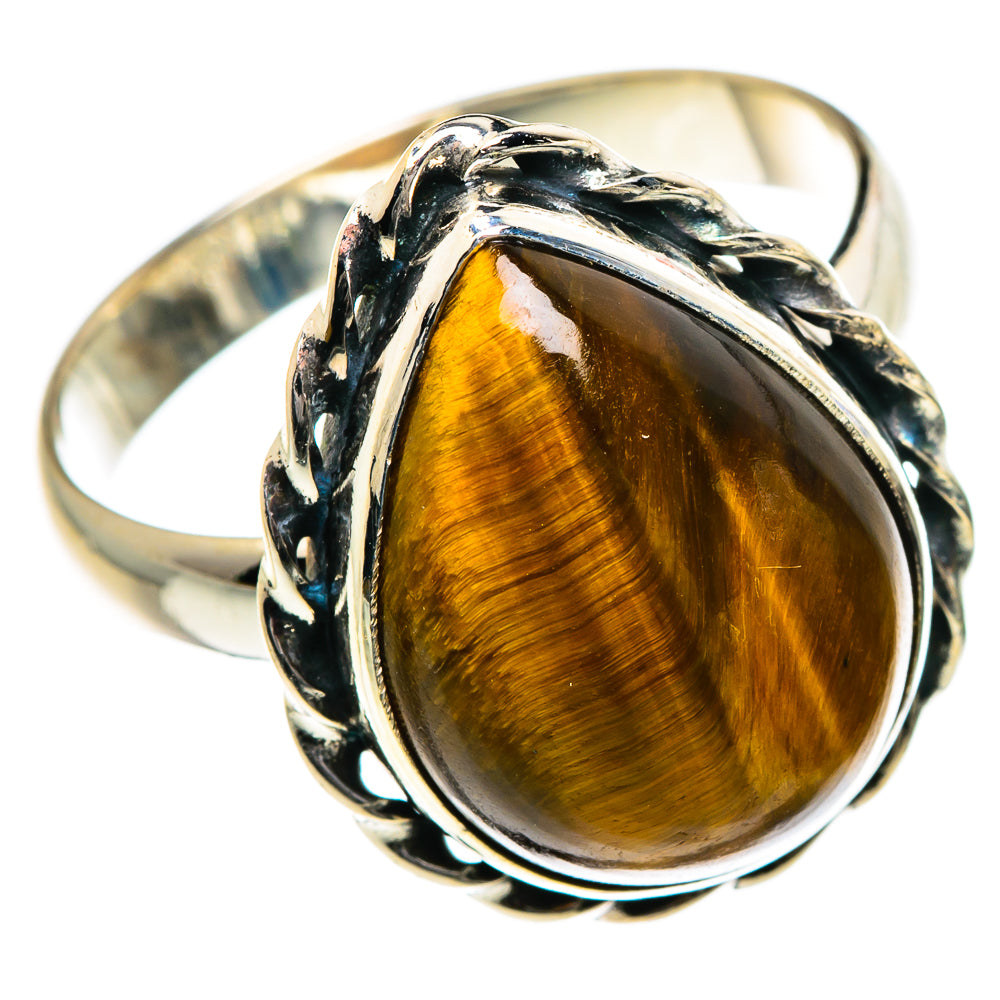 Tiger Eye Rings handcrafted by Ana Silver Co - RING84525 - Photo 2