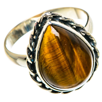 Tiger Eye Rings handcrafted by Ana Silver Co - RING84525 - Photo 2