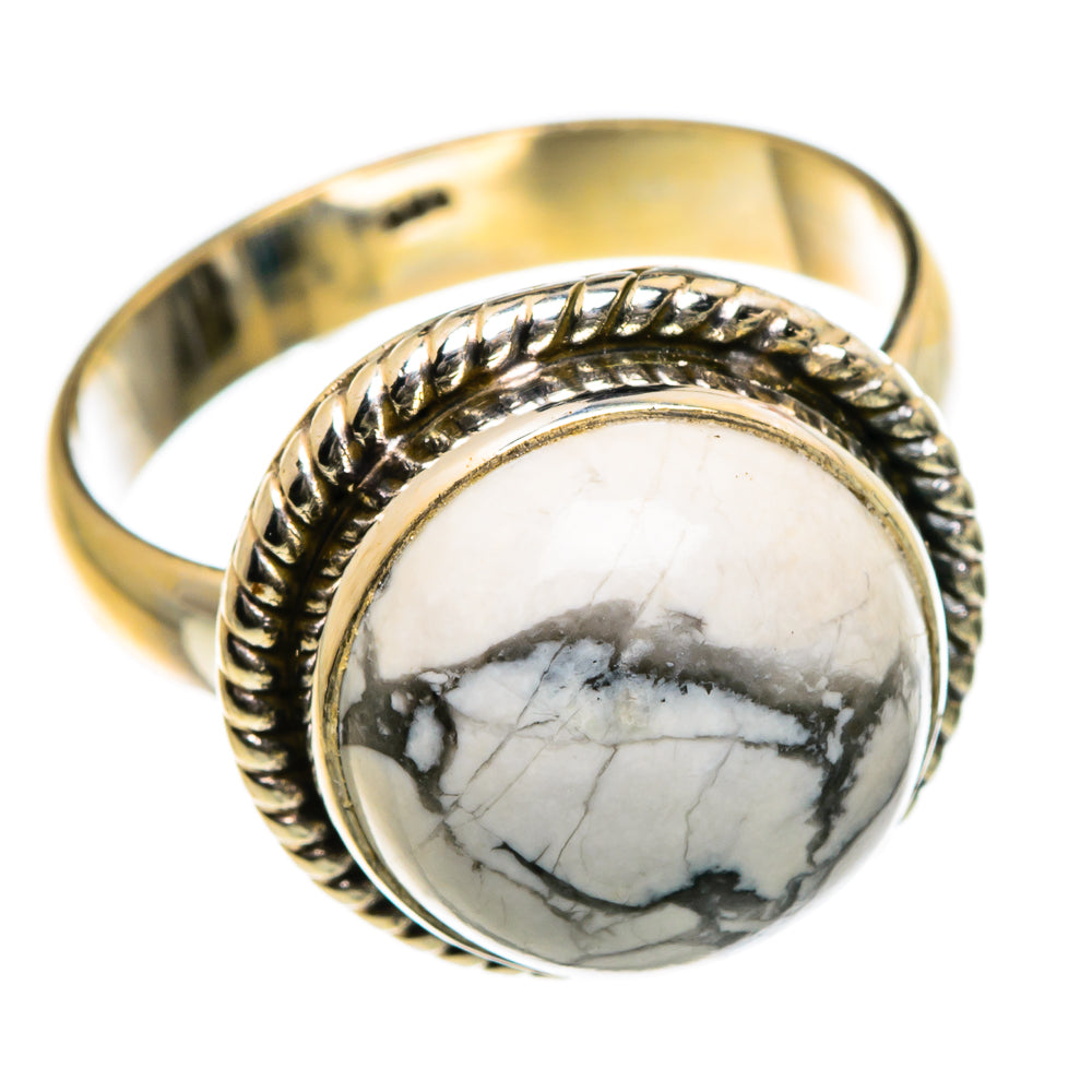 Howlite Rings handcrafted by Ana Silver Co - RING84541