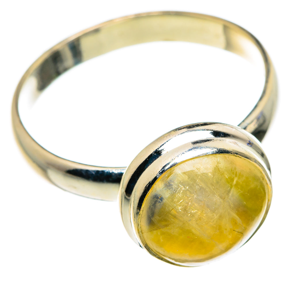 Yellow Moonstone Rings handcrafted by Ana Silver Co - RING84546