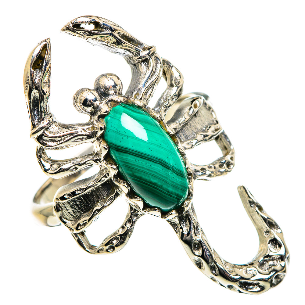 Malachite Rings handcrafted by Ana Silver Co - RING84554