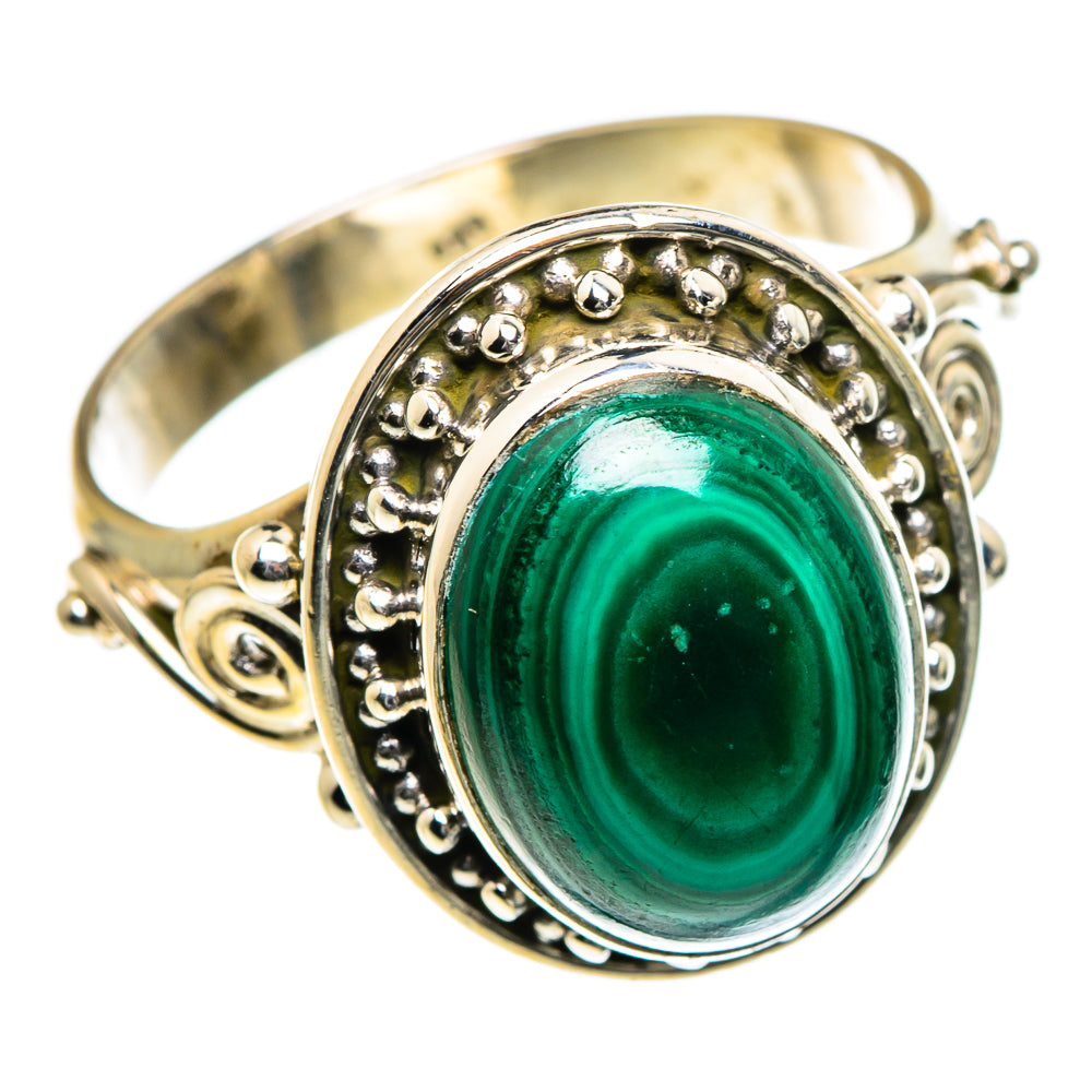 Malachite Rings handcrafted by Ana Silver Co - RING84555