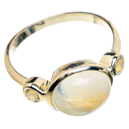 Rainbow Moonstone Rings handcrafted by Ana Silver Co - RING84576