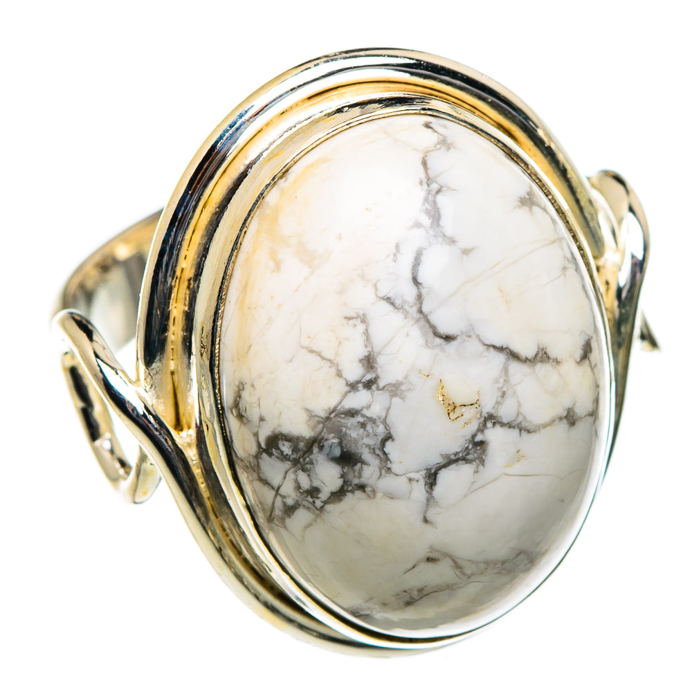 Howlite Rings handcrafted by Ana Silver Co - RING84577