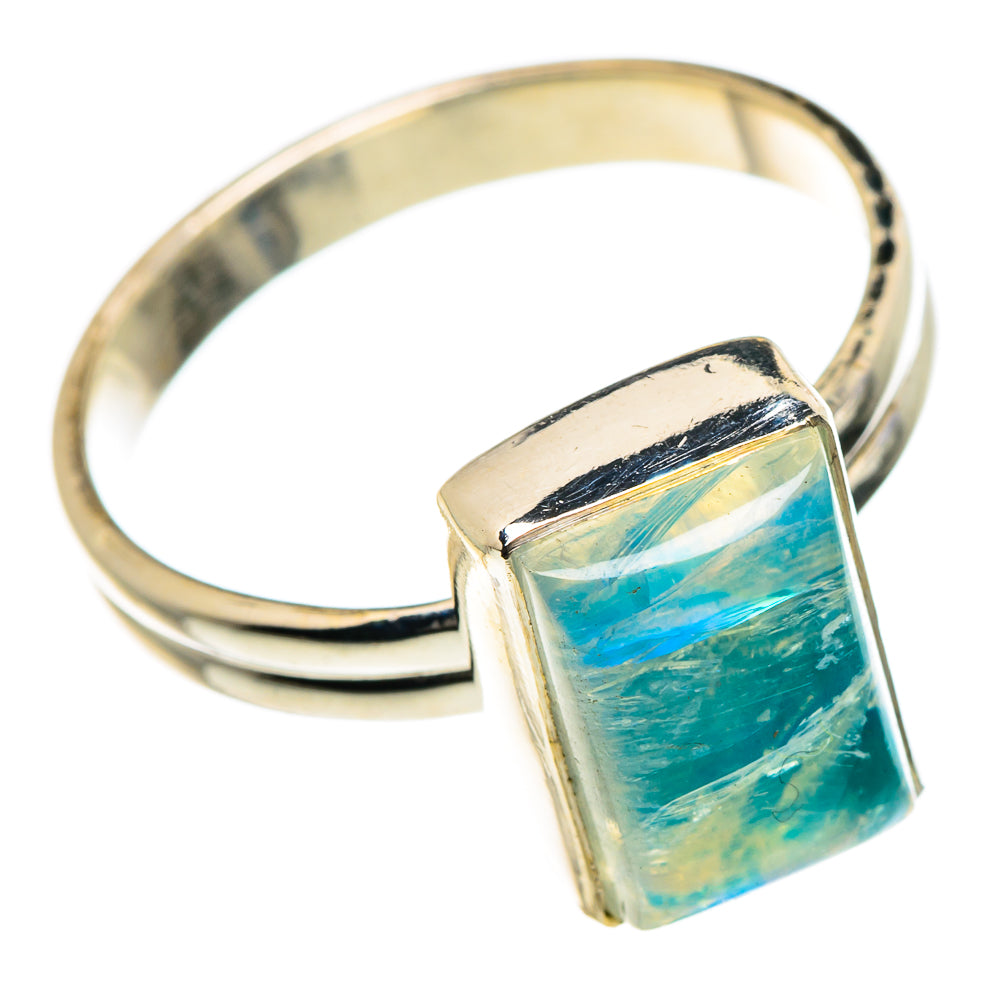Green Moonstone Rings handcrafted by Ana Silver Co - RING84592