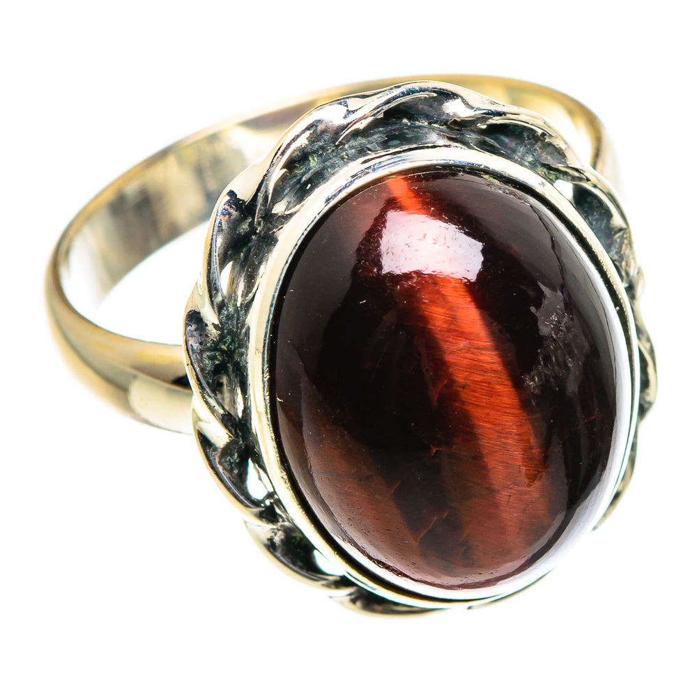 Red Tiger Eye Rings handcrafted by Ana Silver Co - RING84596
