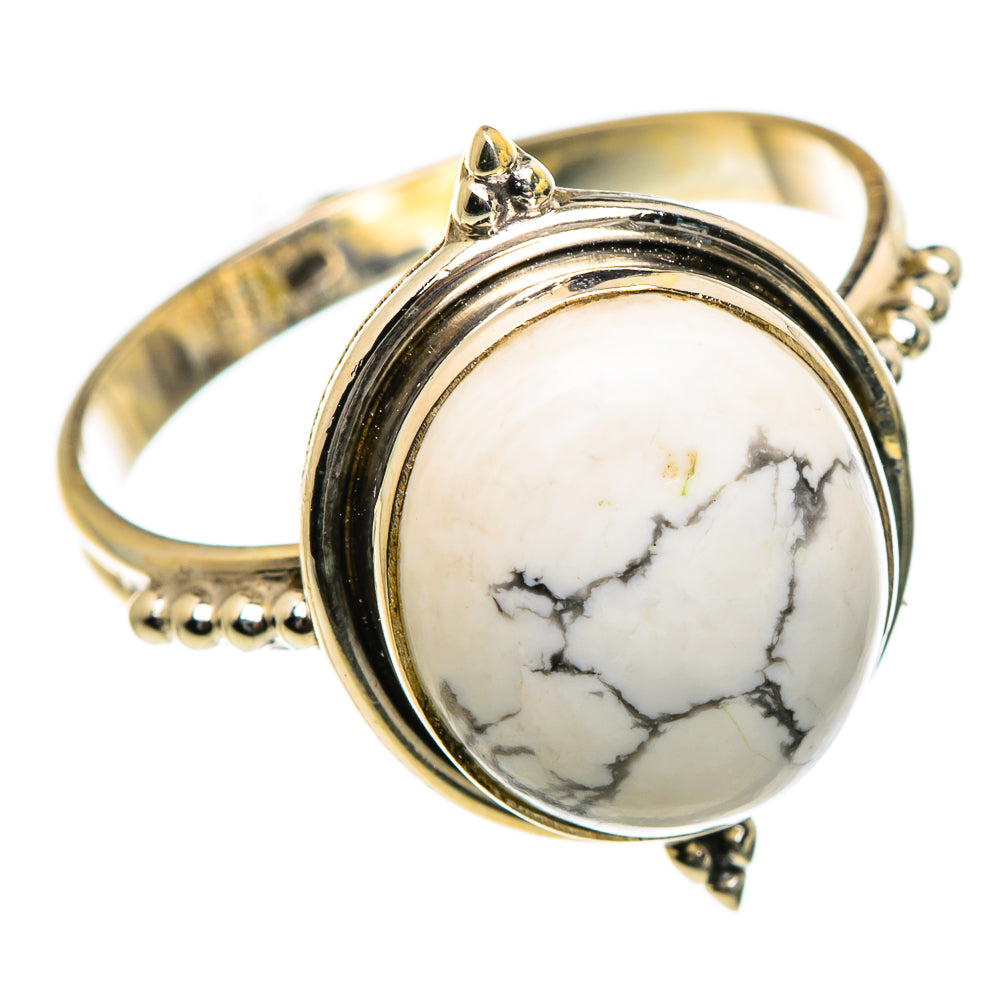 Howlite Rings handcrafted by Ana Silver Co - RING84618