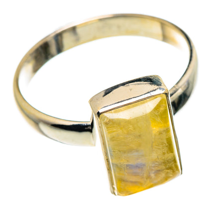 Yellow Moonstone Rings handcrafted by Ana Silver Co - RING84623