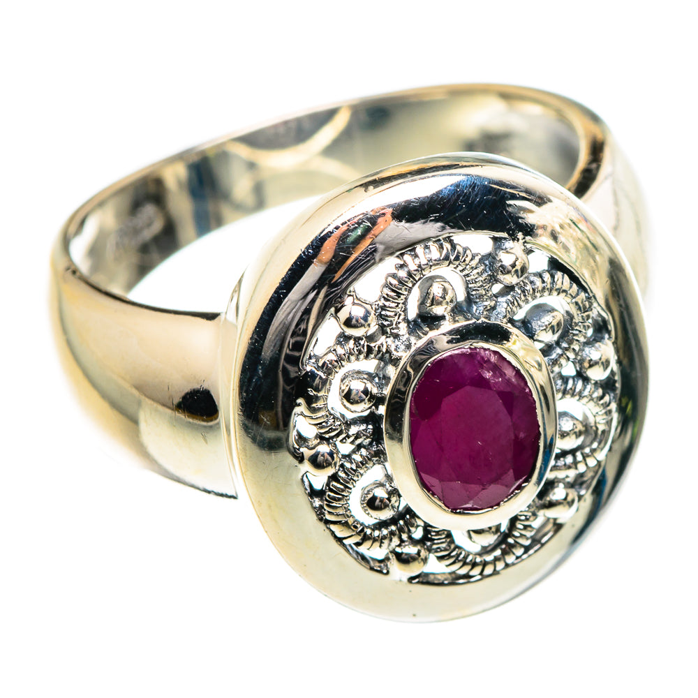 Ruby Zoisite Rings handcrafted by Ana Silver Co - RING84645