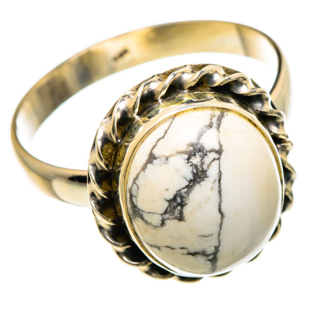 Howlite Rings handcrafted by Ana Silver Co - RING84657