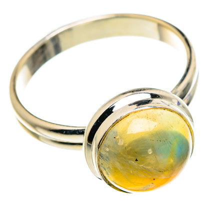 Yellow Moonstone Rings handcrafted by Ana Silver Co - RING84661