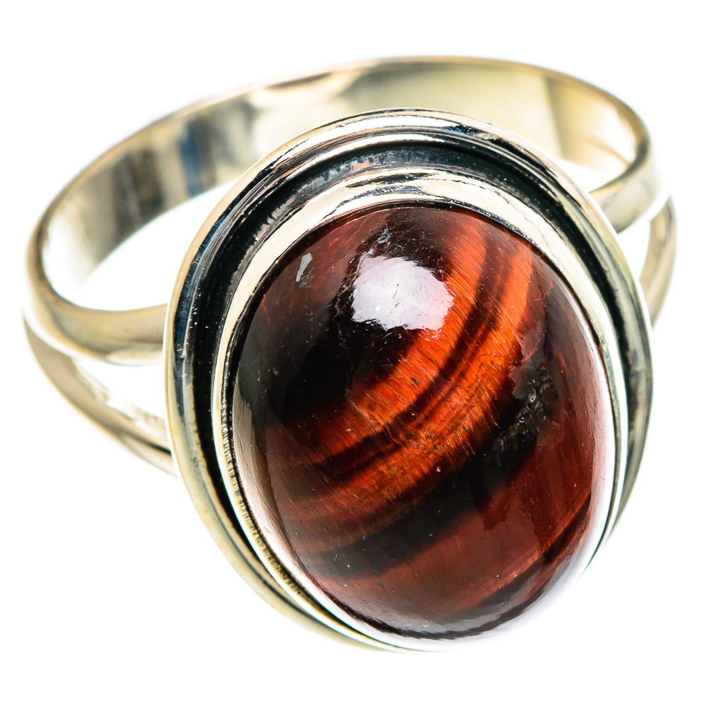 Red Tiger Eye Rings handcrafted by Ana Silver Co - RING84672