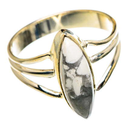 Howlite Rings handcrafted by Ana Silver Co - RING84692