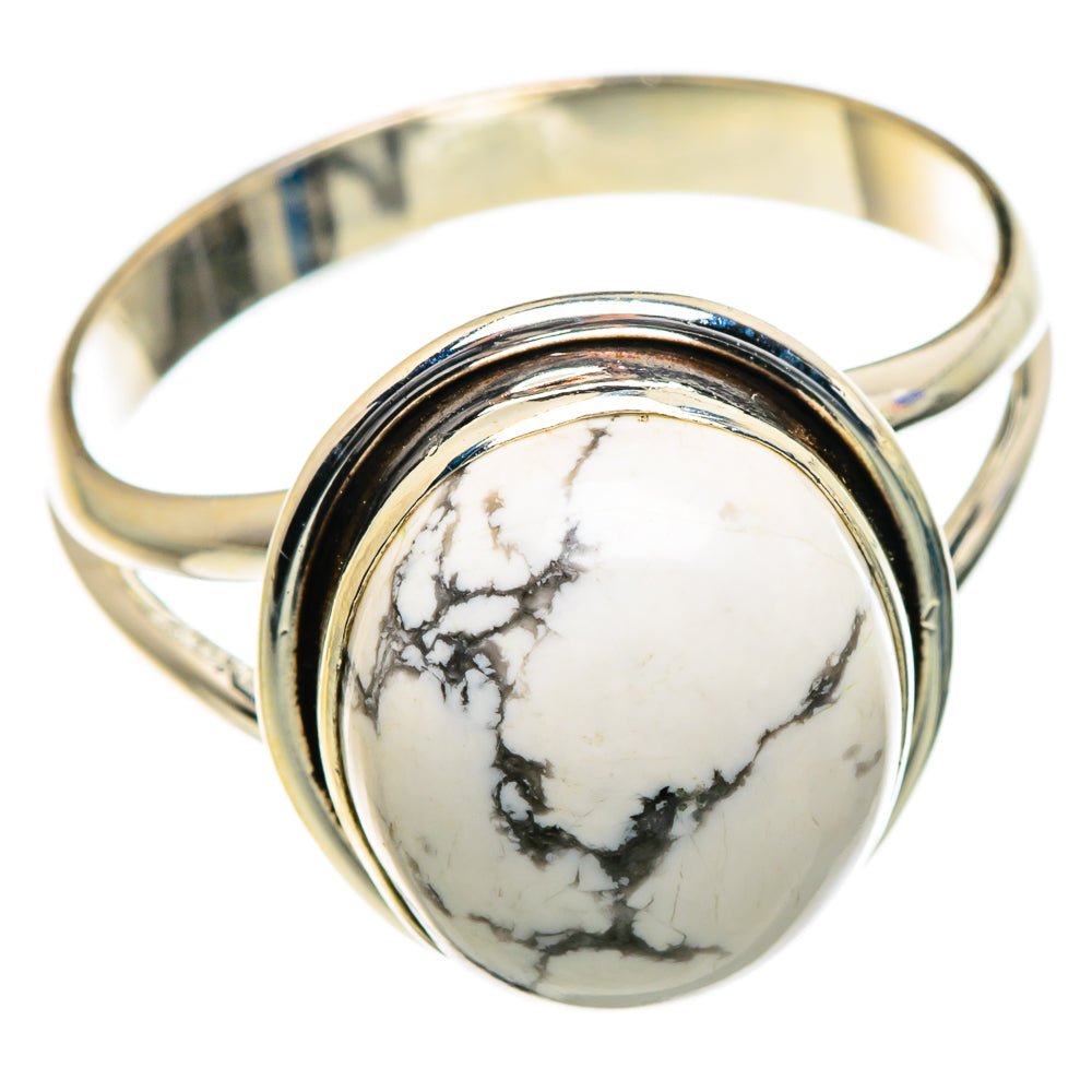 Howlite Rings handcrafted by Ana Silver Co - RING84694
