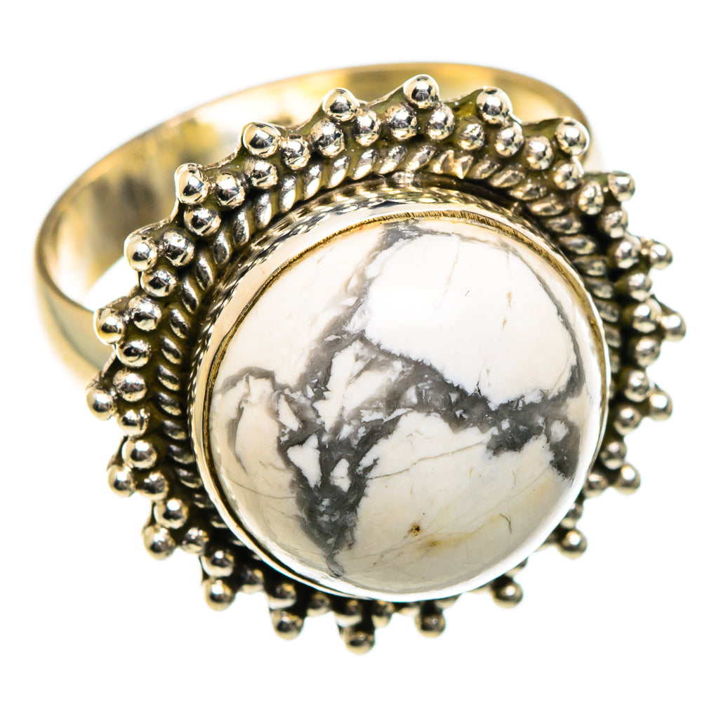 Howlite Rings handcrafted by Ana Silver Co - RING84695
