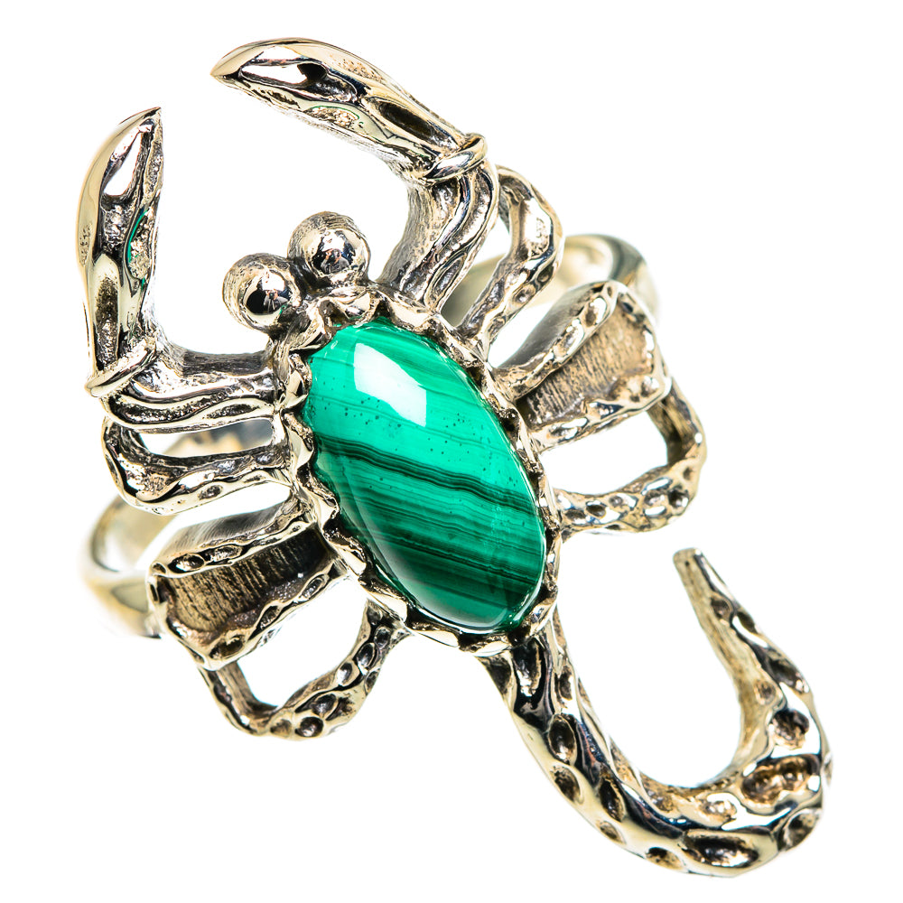Malachite Rings handcrafted by Ana Silver Co - RING84704