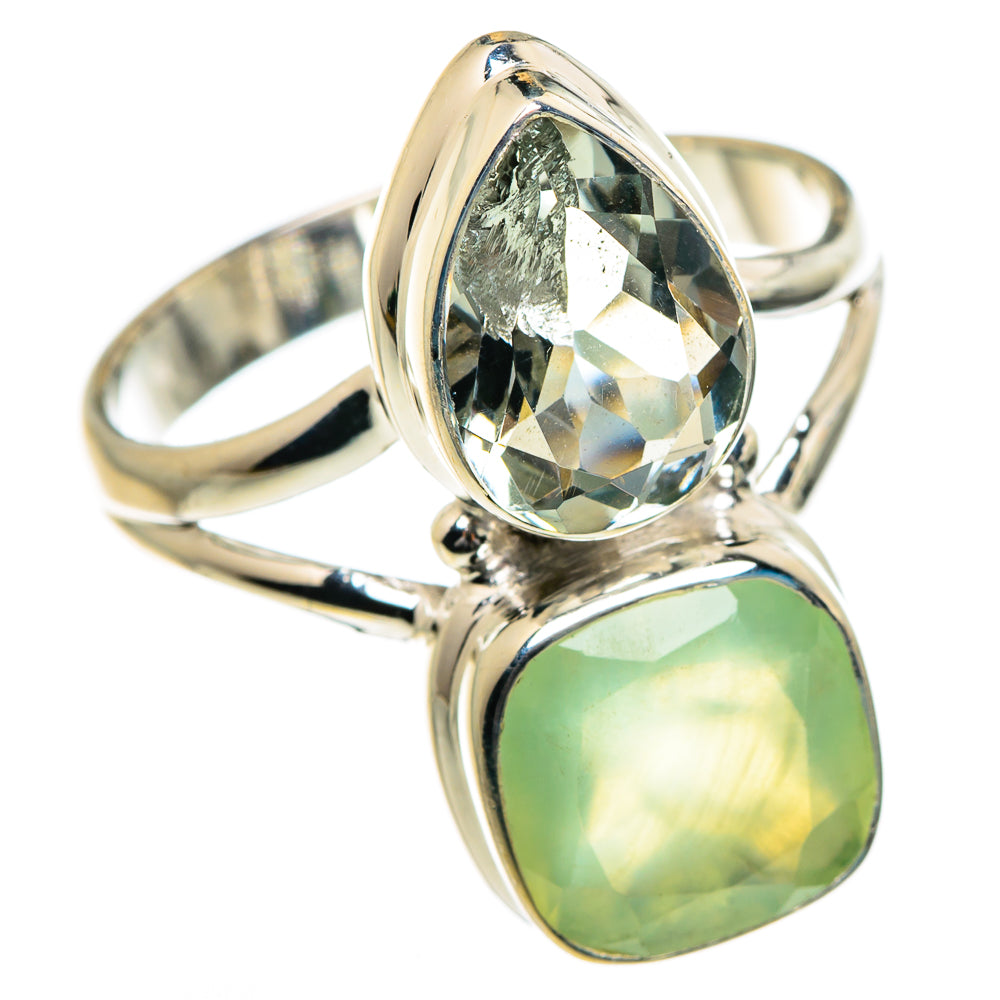 Prehnite, Green Amethyst Rings handcrafted by Ana Silver Co - RING84705