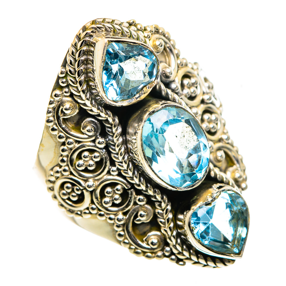 Blue Topaz Rings handcrafted by Ana Silver Co - RING84747