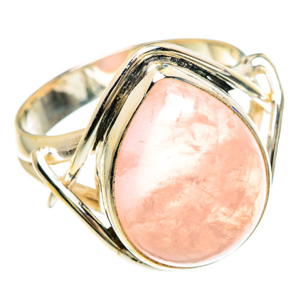 Rose Quartz Rings handcrafted by Ana Silver Co - RING84805